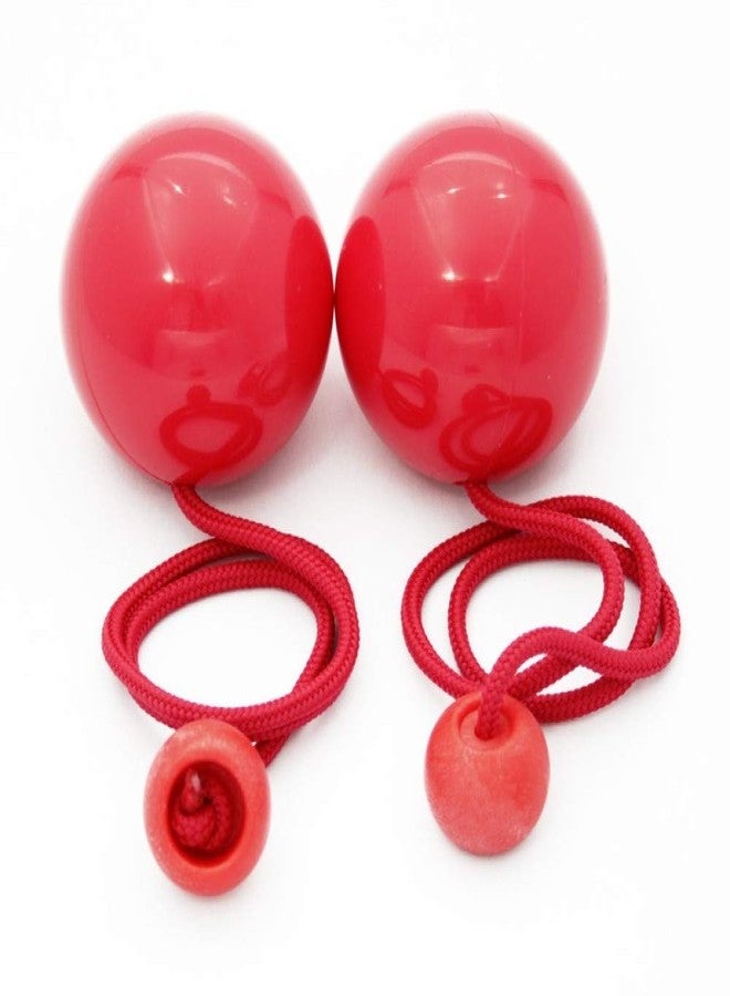 Play Pair of Contact Poi Pro with 80mm Stage Ball- Red